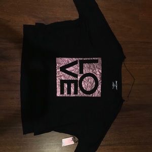 Juicy couture rose gold foil LOVE shirt